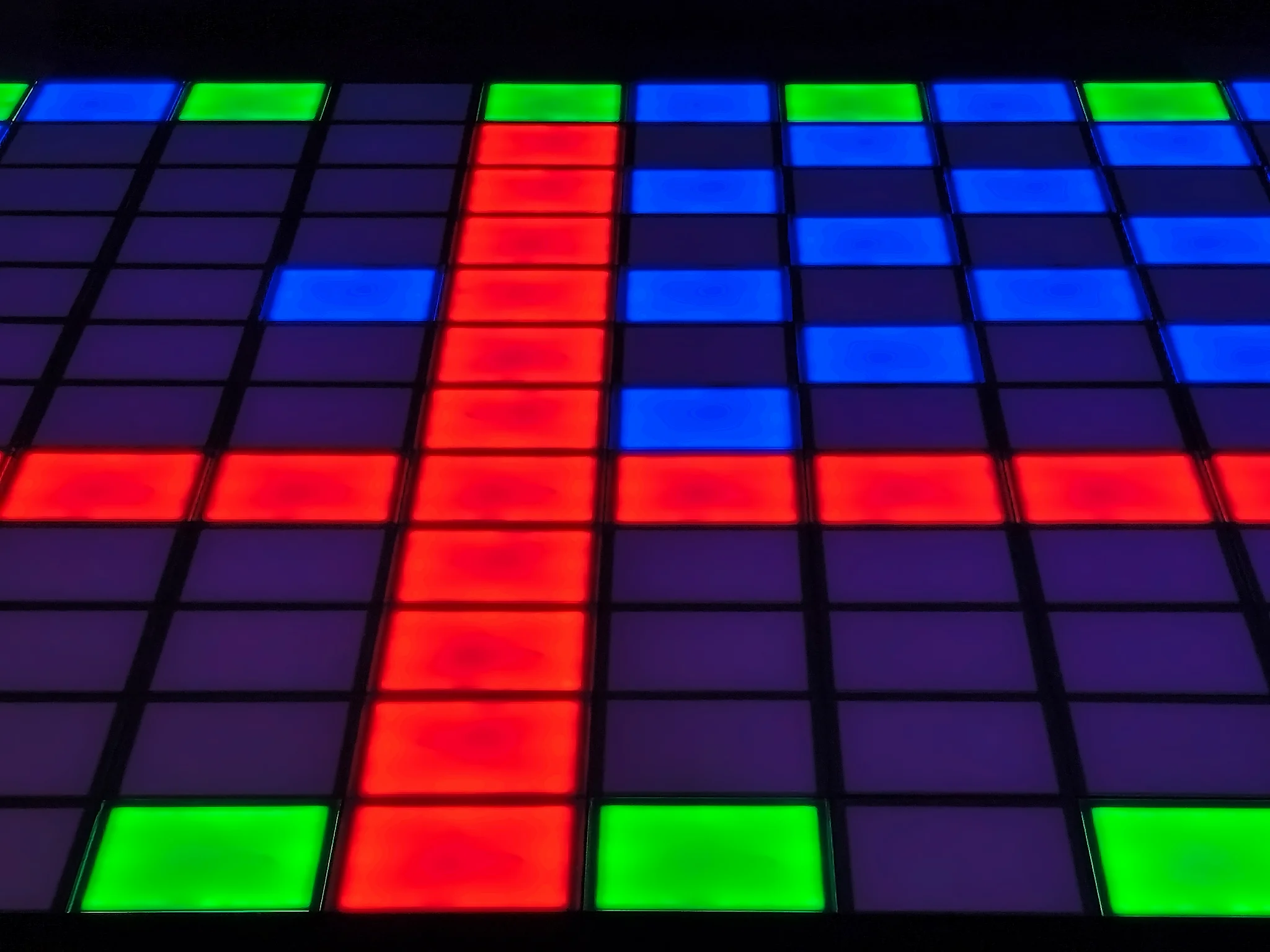 Motifs de niveaux sur le sol interactif Pixel Arena